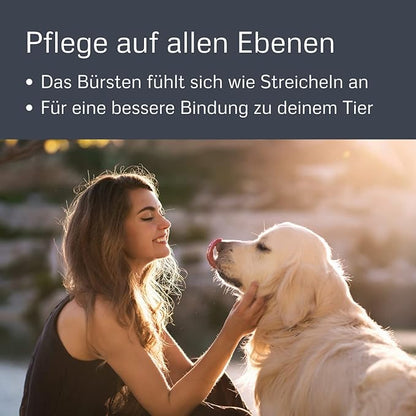 alcott Bamboo Groom Palm Brush with Boar Bristles for Pets