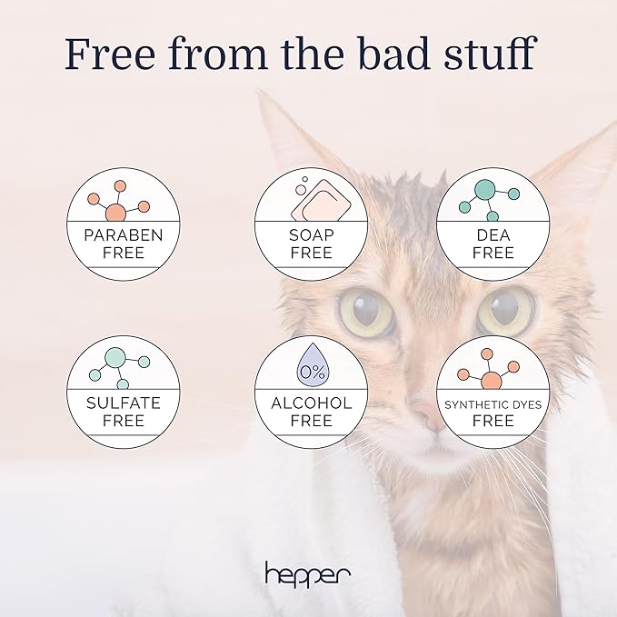 Hepper Pet Conditioner and Moisturiser - Scented Dog Conditioner & Detangler. Perfect for Long Hair, Short Hair, Dry Skin, Shedding Control, Allergies, and Puppy Coats! Cucumber and Aloe Scented.