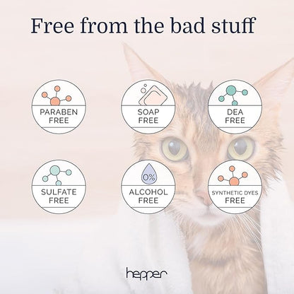 Hepper Pet Conditioner and Moisturiser - Scented Dog Conditioner & Detangler. Perfect for Long Hair, Short Hair, Dry Skin, Shedding Control, Allergies, and Puppy Coats! Cucumber and Aloe Scented.