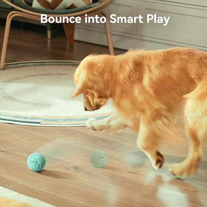 Cheerble [2025 Upgrade Smart Interactive Dog Toys,Wicked Ball AIR,3 Interactive Modes,Self Moving Bouncing Rotating Ball,E-TPU Material,IPX7 Waterproof,Active Rolling Ball for Medium and Large Dogs
