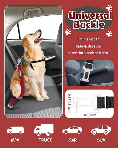 Vastar 2 Packs Adjustable Pet Dog Cat Car Seat Belt Safety Leash Vehicle Seatbelt Harness