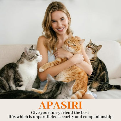 Apasiri Double-Deck Cat House: 2-in-1 Innovative Polyester Fiber Double-Deck Cat House, Sturdy and Scratch-Resistant, Original Castle Design, A Perfect Cat Bed Cave for Multiple Small Pets and Kittens