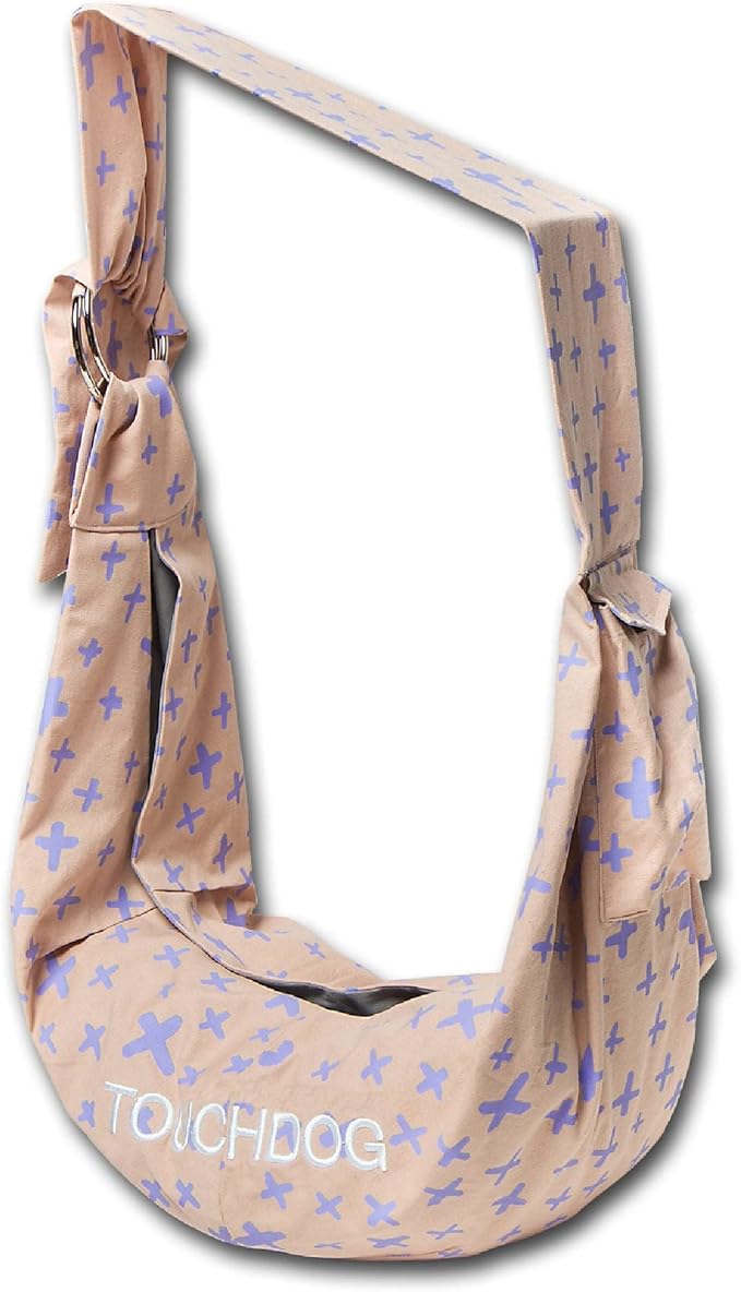 Touchdog 'Paw-Ease' Over-The-Shoulder Pet Sling Fashion Pet Carrier - Cat and Dog Carrier with Built-in Storage Pockets for Hands-Free Carrying