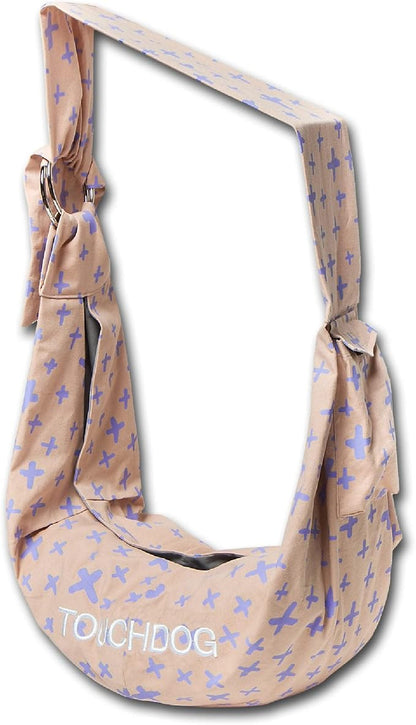 Touchdog 'Paw-Ease' Over-The-Shoulder Pet Sling Fashion Pet Carrier - Cat and Dog Carrier with Built-in Storage Pockets for Hands-Free Carrying