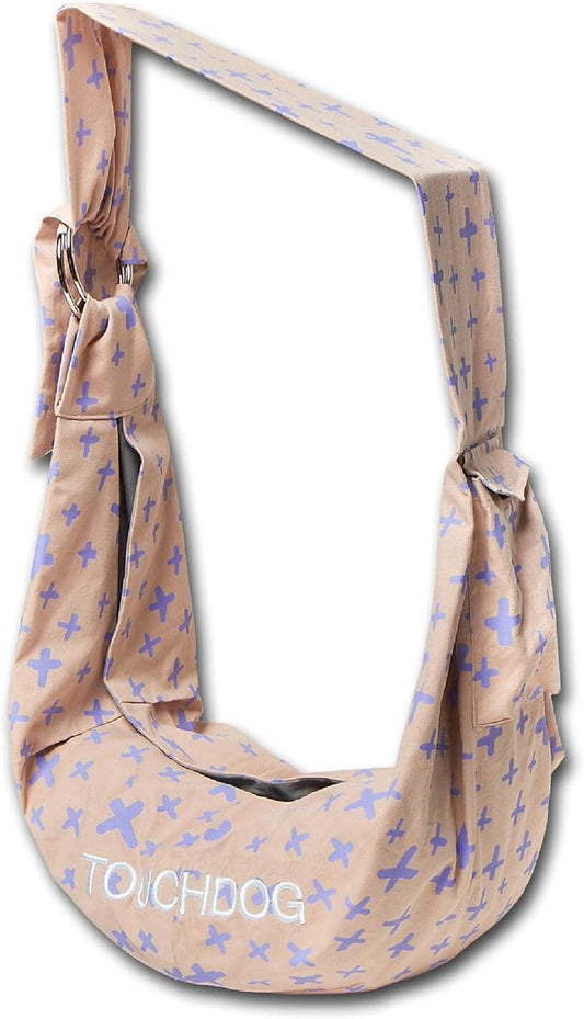 Touchdog 'Paw-Ease' Over-The-Shoulder Pet Sling Fashion Pet Carrier - Cat and Dog Carrier with Built-in Storage Pockets for Hands-Free Carrying