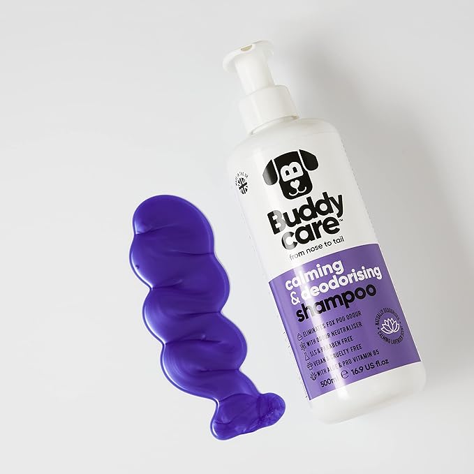 Calming & Deodorising Dog Shampoo by Buddycare | Lavender Scented | with Aloe Vera and Pro Vitamin B5 (50.72oz)