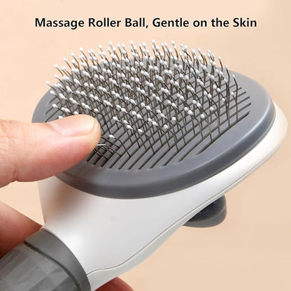 Cat Grooming Brush with Release Button Gently Removes Loose Undercoat, Tangles and Mats for Cats and Dogs Ideal for Long and Short Hair Suitable for Small to Large Pets