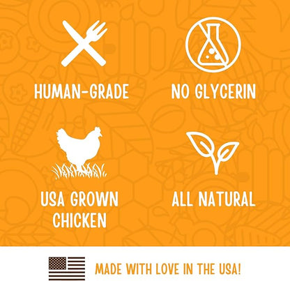 Full Moon Chicken Jerky Healthy All Natural Dog Treats Human Grade Made in USA Grain Free, 1.5 Pound (Pack of 1)