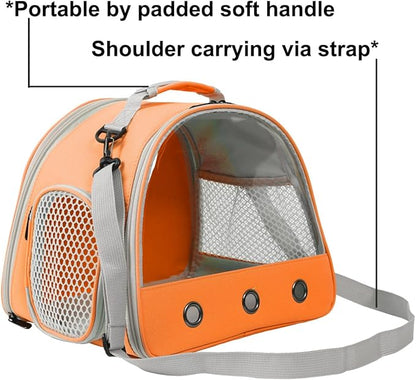 Rabbit Travel Carrier,Lizards Carrier, Small Animal Travel Bag for Bunny Sugar Glider Hedgehog Rat Parrot Bird Guinea Pig, Portable Guinea Pig Travel Cage for 2