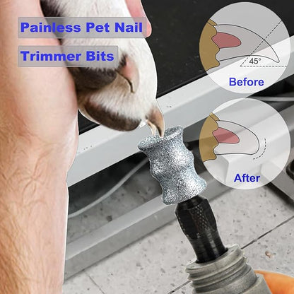 Dog Nail Trimmer Bits for Dremel - Dog Nail Grinder Attachment - Perfect for Anxious Dogs - Gentle with Precise Control