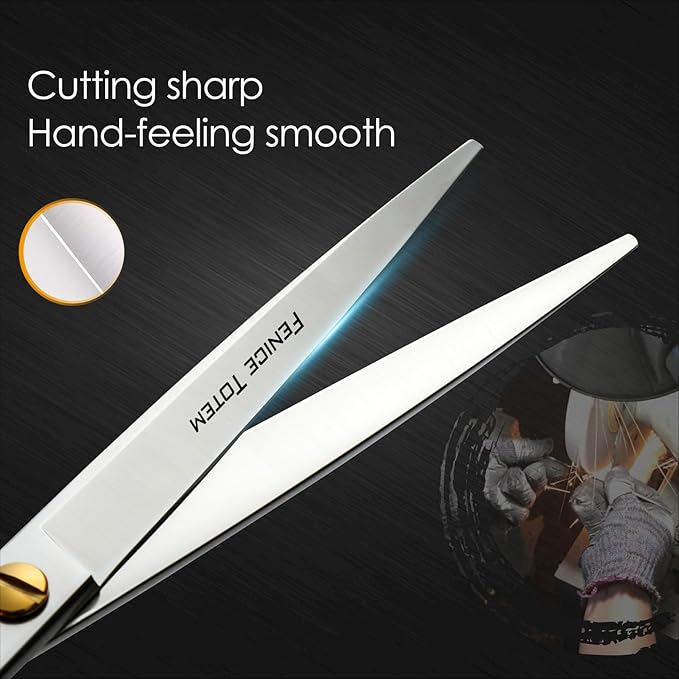 Dog Grooming Scissors: 8.0" Pet Shears Made Of Japanese VG10 Advanced Stainless Steel Professional Grooming Scissors for Dogs Cats and Other Pets