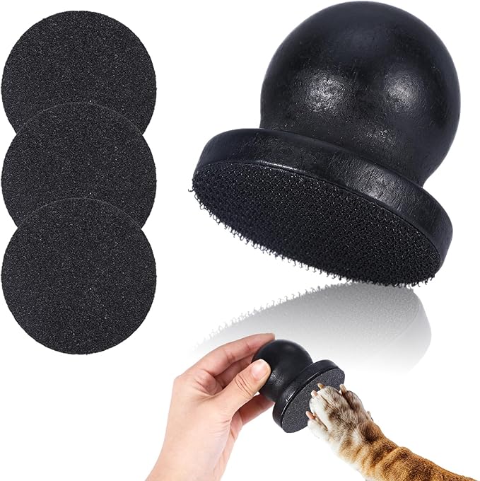 Dog Nail File Board, Dog Scratch Pad for Nails, Dog Nail Scratch Board for Dogs, Nail File for Dogs, Cat Nail File, Nail Dremel Tool for Dogs, Pet Nail File with 3 Pcs Replaceable Sandpaper(Wood)