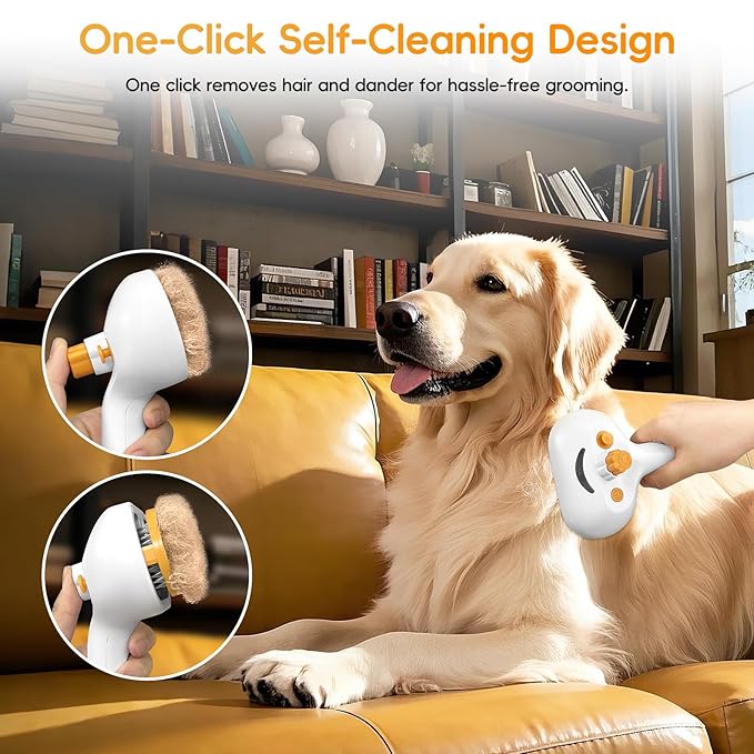 3 in 1 Steam Brush for Dogs and Cats,Pet Spray Hair Removal Comb for Shedding and Grooming Supplies,Spritz Defur Comb for Dogs and Cats,Water Brush for Indoor Cats and Dog.