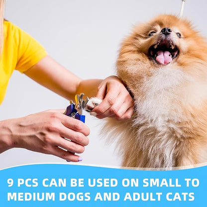 9 Pcs Dog Nail Clippers Bulk Pet Nail Clippers, Dog Toenail Clippers Dog Nail Trimmer Dog Clippers for Grooming Nails Dog Claw Care for Small Medium Dogs