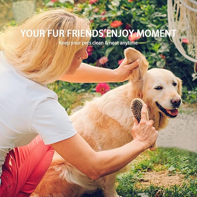 Quiet Ears for Dogs with Dual Sides Dog Brush and Dog Comb, Dogs No Flap Ear Wraps for Anxiety Relief, Calming, with Professinal Grooming Brush