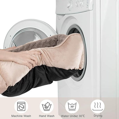 JOEJOY Rectangle Dog Bed for Large Medium Small Dogs Machine Washable Sleeping Dog Sofa Bed Non-Slip Bottom Breathable Soft Puppy Bed Durable Orthopedic Calming Pet Cuddler, Multiple Size, Beige