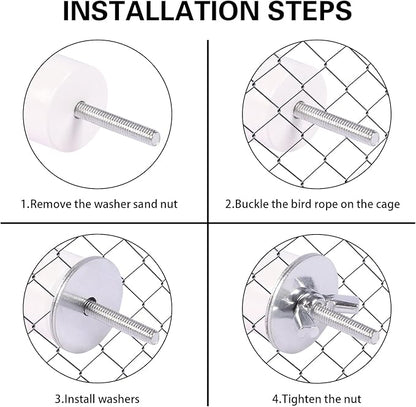 3Pcs Gradient Bendable Bird Perch Stand Set Climbing Rope Swing Playing Toys for Bird Cages Colorful Stand Rope for Parrots Cockatiels Budgies (Yellow, one Size)