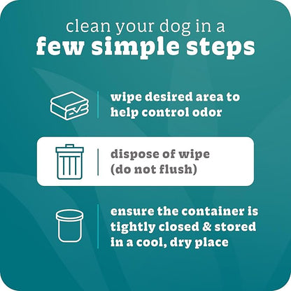 Espree Pet Hypoallergenic Aloe Wipes, Cleaning and Odor-Controlling Grooming Wipes for Paws, Cat Grooming, Dog Care, Perfect for Puppy and Adult Dogs, Fresh Baby Powder Scent, 50 Count