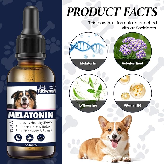 Melatonin for Dogs, Dog Calming Aid with Melatonin to Support Relaxation and Restful Sleep, Helps with Occasional Stress and Nighttime Restlessness, Gentle Daily Supplement, 1 Pack