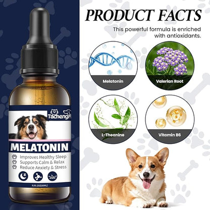 Melatonin for Dogs, Dog Calming Aid with Melatonin to Support Relaxation and Restful Sleep, Helps with Occasional Stress and Nighttime Restlessness, Gentle Daily Supplement, 1 Pack