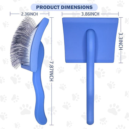 Dog Slicker Brush for Goldendoodles & Golden Doodle Brush for Grooming Kit - Dog Brush for Goldendoodle, Labradoodle, Poodles - Pet Hair Brush for Medium & Long Haired Dogs - Large(Blue)