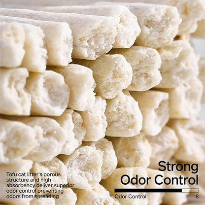 pidan Mix Cat Litter,Tofu Cat Litter with Bentonite 70%:30%,Absorbent and Fast Drying,Flushable Tofu Litter,Selected Quality Pea Dregs,5-Fold Water Absorption,Strong Clumping(5.3lb×4bags)