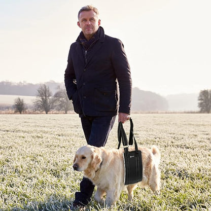 20-130 lbs Dog Lift Harness for Large Dogs, Dog Sling for Large Dogs Hind Leg Support, Dog Support Harness for Back Legs, Help Lift Rear for Canine, Up and Down Stairs, Canine Aid (Medium) Black