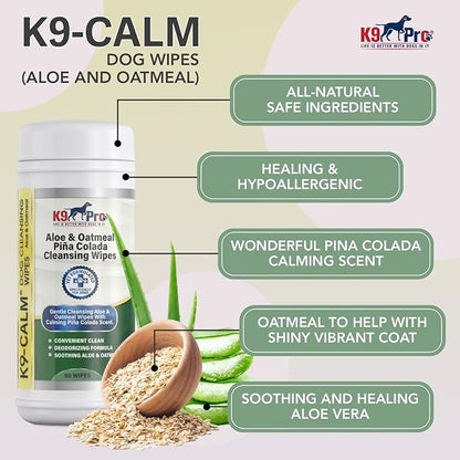 Dog Wipes for Paws and Butt Cleaning Deodorizing - All Natural Pet Wipes for Dogs, Premium Puppy Wipes for Dogs Feet and Dog Face Wipes, Dog Paw Wipes, Dog Bath Wipes for Dogs Feet (120 Count)