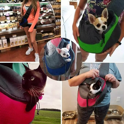 SOFTIER Pet Dog Sling Carrier Breathable Mesh Travel Safe Sling Bag Carrier for Dogs Cats