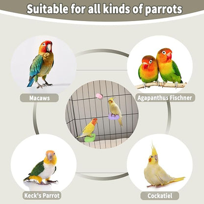 4PCS Bird Beak Grinding Stone,Bird Parrot Cage Perch Stand Platform Foot Claws Trimmer Chewing Toys for Budgies, Parakeets, Cockatiels, Conures