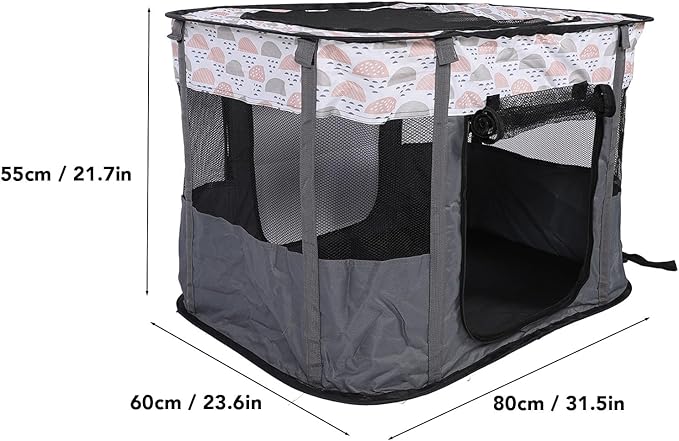 Dog Playpen, Foldable Pet Playpen Portable Cat Enclosed Playpen Cage Kennel Tent Crate with Storage Bag for Kitten Puppy Indoor Outdoor Travel Camping