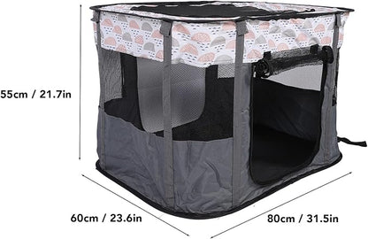 Dog Playpen, Foldable Pet Playpen Portable Cat Enclosed Playpen Cage Kennel Tent Crate with Storage Bag for Kitten Puppy Indoor Outdoor Travel Camping