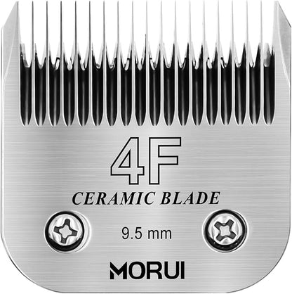 4F Cut Length 3/8"(9.5mm) Detachable Ceramic Pet Dog Clipper Blades Compatible with Most Andis,Oster A5 Wahl KM Series Clippers