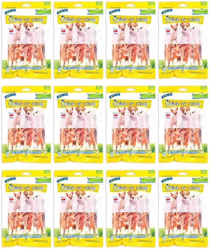Pet Center Chick n' Hide 6 Count Dog Treats, Pack of 12