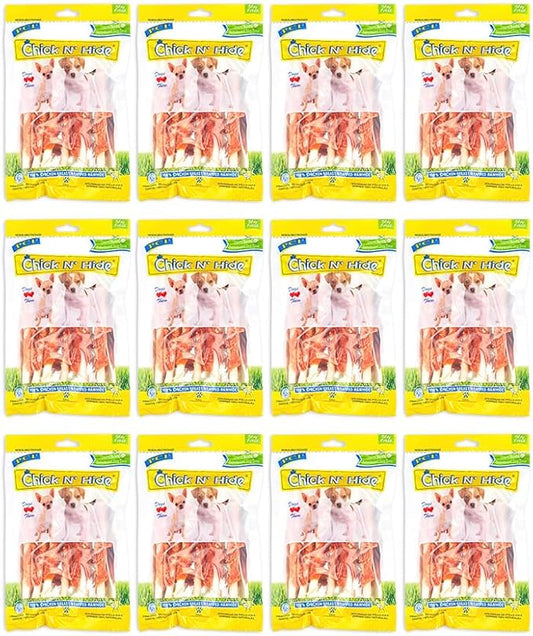 Pet Center Chick n' Hide 6 Count Dog Treats, Pack of 12