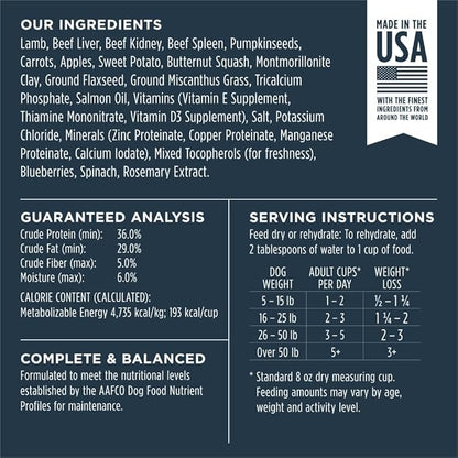 Instinct Freeze Dried Raw Meals Grain Free Dog Food, Dog Food Dry, Freeze Dried Dog Food, Raw Dog Food, Lamb Recipe, 24 oz