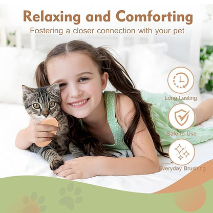 Soft Bristle Cat Brush, Wooden Cat Brush with Soft Boar Bristle, Natural Oval Pet Brush for Short Hair Cats and Small Dogs