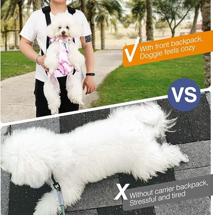 Pawaboo Pet Carrier Backpack, Adjustable Pet Front Cat Dog Carrier Backpack Travel Bag, Legs Out, Easy-Fit for Traveling Hiking Camping for Small Medium Dogs Cats Puppies, Small, Purple Marble