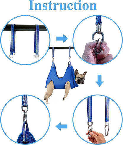 Dog Grooming Hammock Harness for Extra Small Dog, XS Pet Grooming Hammock Dog Nail Hammock with Nail Clippers/Trimmer, Dog/Cat Grooming Sling Holder for Nail Trimming/Clipping