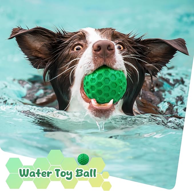 Tough Dog Chew Toys for Aggressive Chewers, Indestructible Dog Balls for Aggressive Chewers, Squeaky Balls for Dogs, Squeaky Dog Toys for Large Dogs,Funny Dog Squeaky Ball Heavy Duty Dog Toy