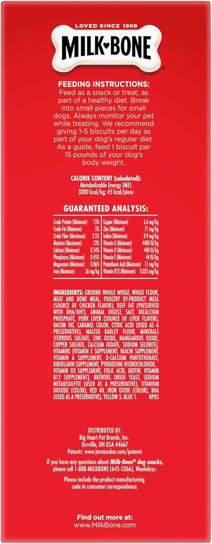 Milk-Bone Gravy Bones Dog Treats with 4 Savory Meat Flavors Coated in Gravy, 60 Ounce (Pack of 3)