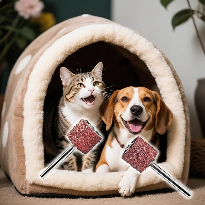 22-Pack Pet Nail Grinder Replacement Kit - 60 & 100 Grit Sanding Bands for Dogs & Cats - Black Grinding Drums Claw Care, Compatible with All Major Pet Grinders (1/2 Inch)