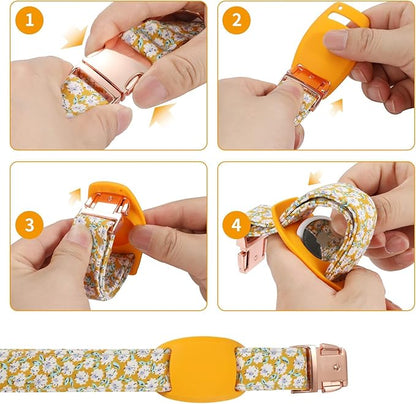 Airtag Dog Collar Holderï¼_nti-Lost Silicone Case Accessories for Air Tag GPS Trackingï¼_ompatible with Dogs Cats Pets Collar (2 Pack, Black)