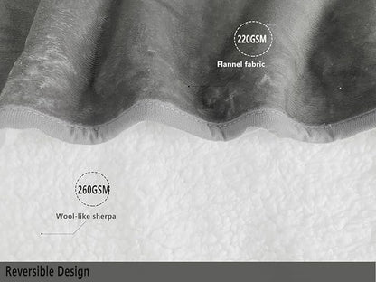 Bucephalus Waterproof Dog Blanket, Thick Reversible Soft Pet Blankets for Couch Bed Protection, Pee Proof Sherpa Fleece Blanket for Small Medium Large Dogs Puppy Cats Washable (Gray,50"_60")