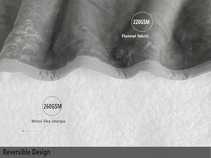 Bucephalus Waterproof Dog Blanket, Thick Reversible Soft Pet Blankets for Couch Bed Protection, Pee Proof Sherpa Fleece Blanket for Small Medium Large Dogs Puppy Cats Washable (Gray,25"_35")