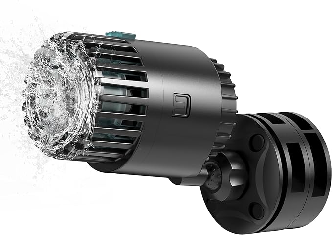 AQQA Magnetic Wave Maker for Aquarium 75-150 Gallon 2110 GPH Water Circulatio Pump Powerhead Fish Tank Wavemaker 360°Rotatable Quiet Operation for Freshwater(12W)