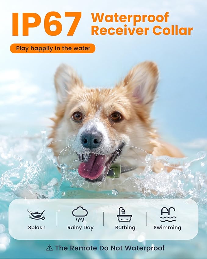 Dog Shock Collar 4265Ft Dog Training Collar with Remote for Large Medium Small Dogs, IP67 Waterproof with 4 Safe Training Modes, Security Lock, Dog Bark E-Collar for All Breeds(Green 1 Pack)