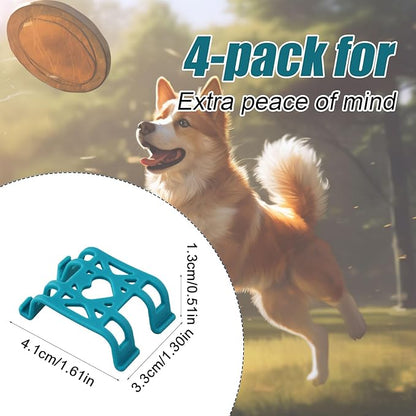 4pcs Collar Attachment Clips, GPS Dog Silicone Clips Accessories for Cat Pet Activity Replacement (Blue)