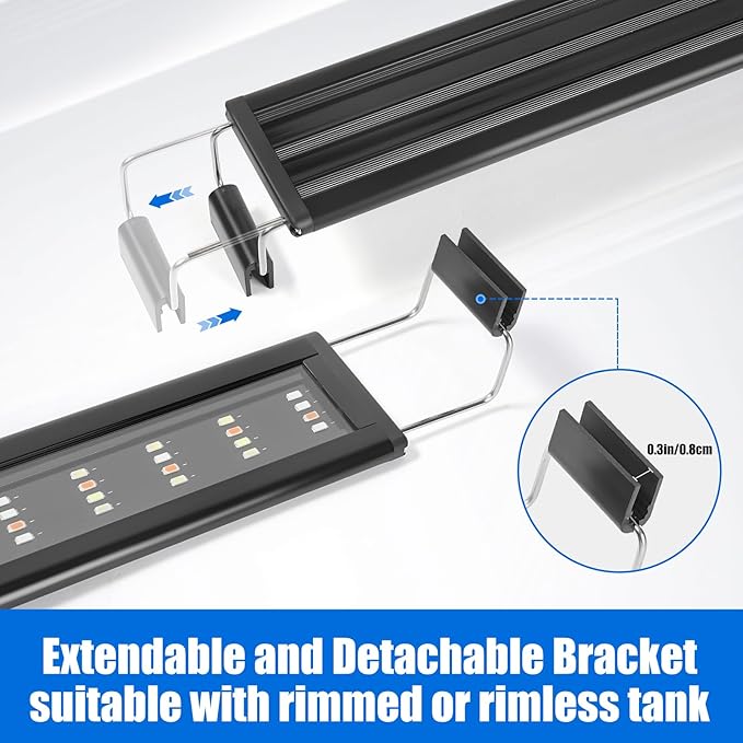 AQUANEAT LED Aquarium Light for 20 to 24 Inch Fish Tank, Full Spectrum Fish Tank Light, with Daylight Moonlight Mode