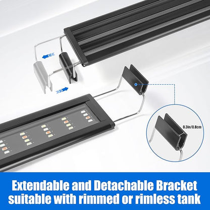 AQUANEAT LED Aquarium Light for 20 to 24 Inch Fish Tank, Full Spectrum Fish Tank Light, with Daylight Moonlight Mode